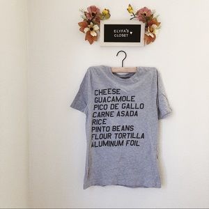 Burrito Ingredients Shirt